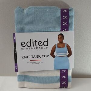 Blue Knit Tank Top